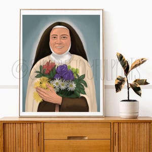 God’s Garden St. Thérèse of Lisieux Digital Art Print