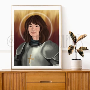 Soldier for Christ St. Joan of Arc Digital Art Print Catholic Art DIGITAL DOWNLOAD