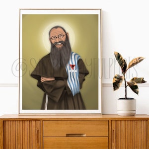 Joy Despite Circumstances St. Maximilian Kolbe Digital Art Print