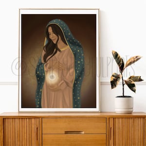 Fruit of Thy Womb Digital Art Print | Our Lady of Guadalupe Digital Download