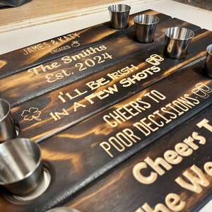 Personalized Wedding shotski, shotski for wedding, personalized shotski, bride and groom, wedding day gift, two person shot ski, shot board
