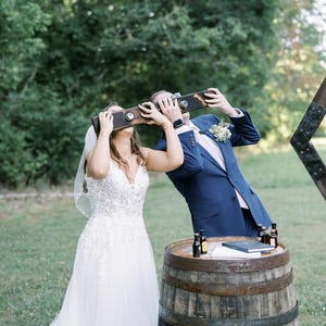 Unity Ceremony Shot Ski for Couple – Mini Wedding Unity Ritual, Bride & Groom First Shot, Personalized Wedding Keepsake