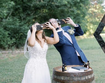 Unity Ceremony Shot Ski for Couple – Mini Wedding Unity Ritual, Bride & Groom First Shot, Personalized Wedding Keepsake