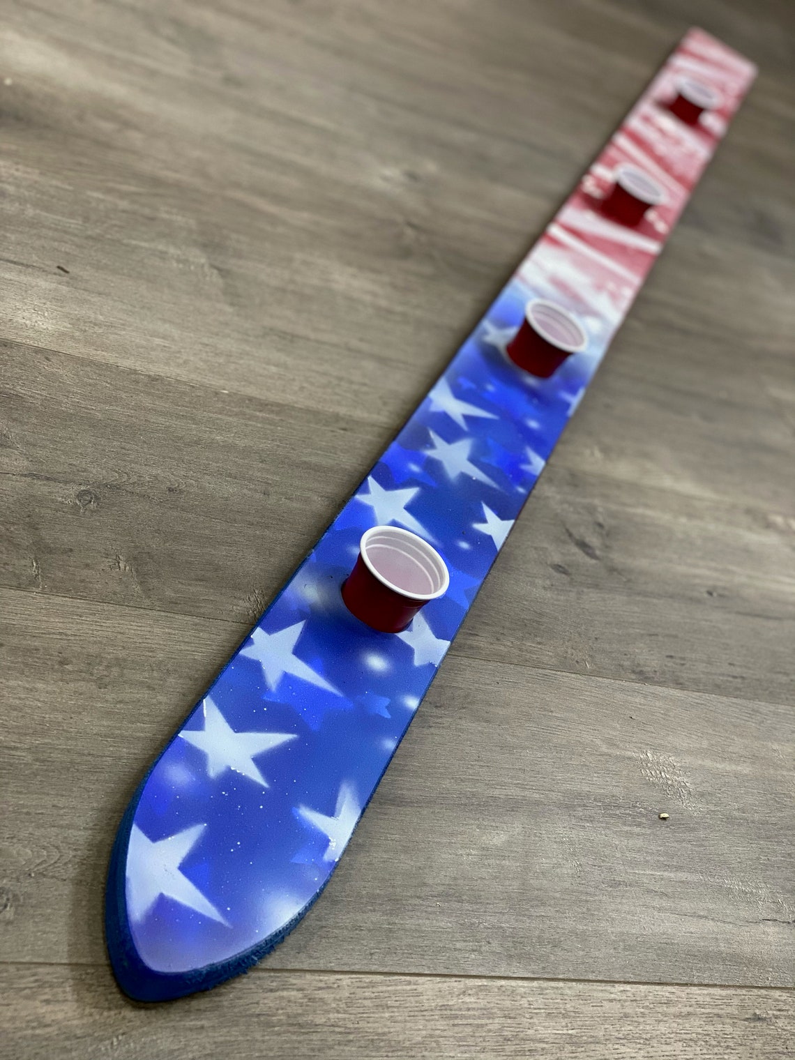 America Shot Ski Custom Airbrushed Shot Ski Shot Board Etsy