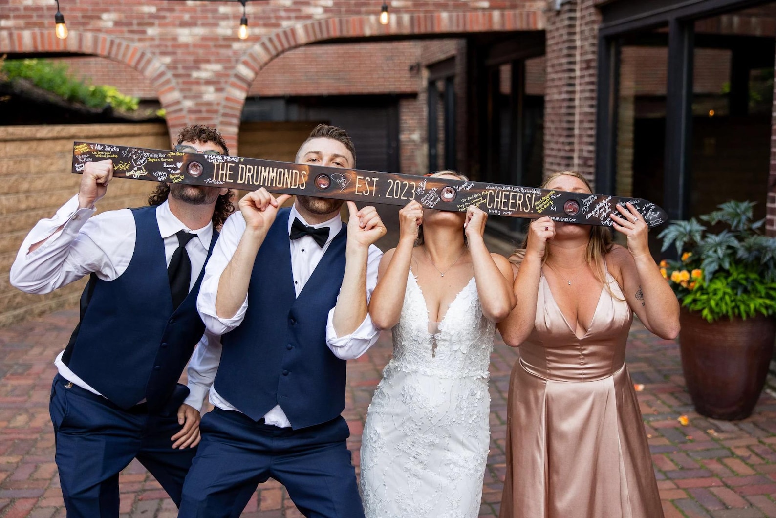 Personalized Wedding Shot Ski