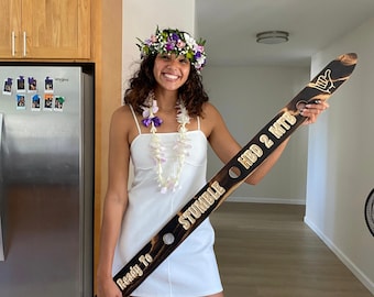 Custom Graduation Shot Ski, Personalized College Graduate & 21st Birthday Gift, Fun Party Decor