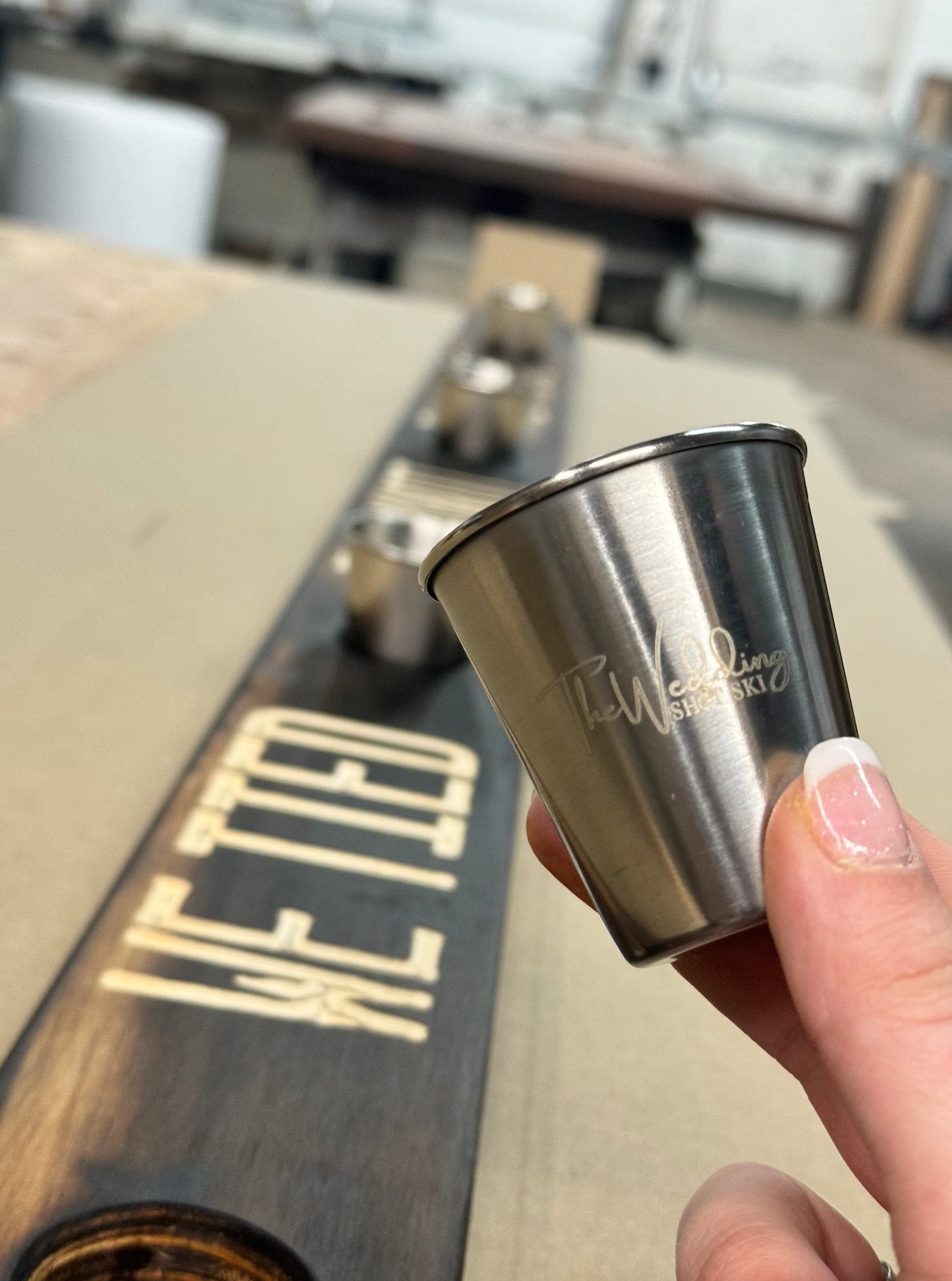 Metal Shot Glasses set of 4, Shot ski Shot Glasses, Test Fit Shot Glass Add On