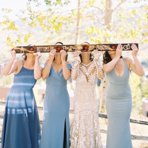 Custom Wood Wedding ShotSki, Custom Engagement Shot Ski, Bridal Shower Gift, Custom Wedding Present, Shotski Gift For Engaged Couple
