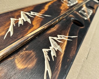 Luxury Custom Shot Ski - Handcrafted Personalized Ski Board - Pacific Northwest Mountain Wedding Gift - Colorado & Utah Adventure Lovers