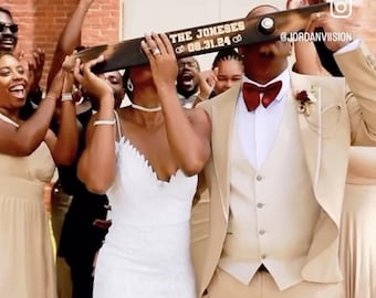 Wedding Reception Mini Shot Ski for Bride & Groom – First Shot Together, Fun Wedding Moment, Custom Engraved Gift