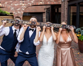Custom Engraved Wood Shot Ski: Blowtorched Holiday Party Decor