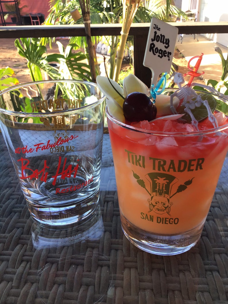 Goof on the Roof Limited Edition 1 Glass San Diego Tiki Bar Drinkware Tiki Cocktail Bali Hai Premier Tiki Trader Mai Tai Glass
