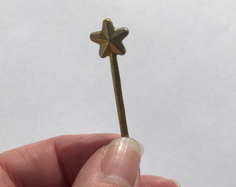 Fairy Miniature Magic Star Wand ~ 24K Gold Paint ~ Acccessory for Fairy Garden ~ Dollhouse ~ Magicial Diorama ~ Shadowbox and More