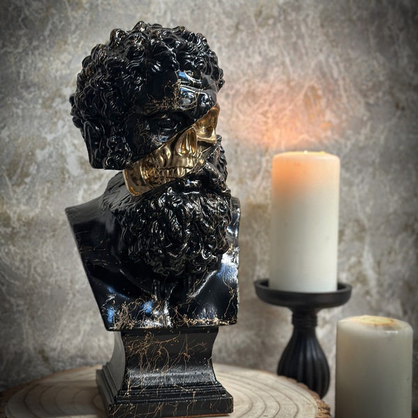 Bust sculpture | Renaissance statue | Hercules bust | Sculpture Homeware | Gothic Sculpture |