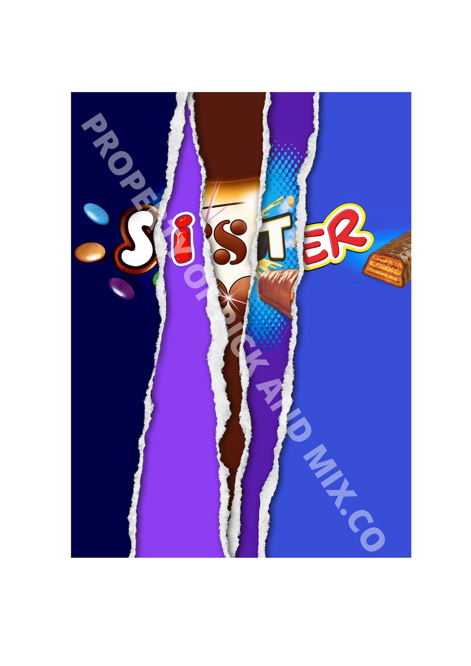 Novelty Chocolate Bar Wrapper Sister Etsy