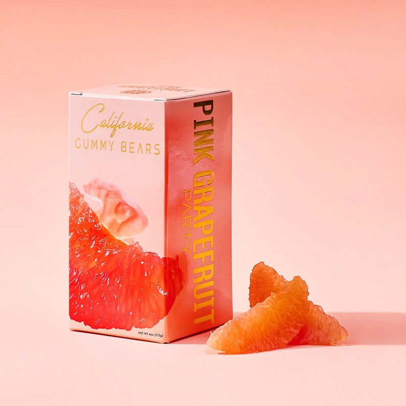 Pink Grapefruit Gummy Bears Gummy Bears Build a Box Etsy