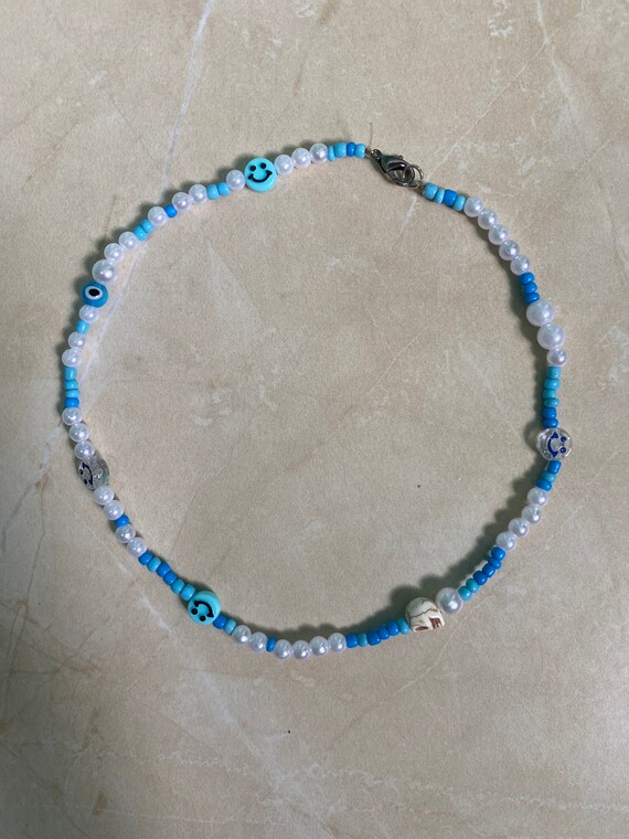 Beaded Necklace Aesthetic Pearl Preppy 