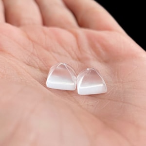 Natural Crystal Quartz Sugar Loaf Cabochon: 8mm Briolette Gemstone