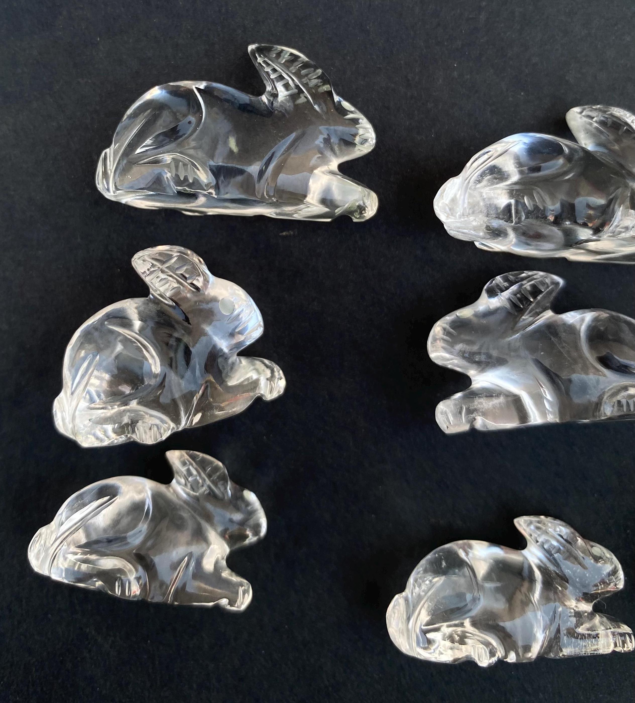 Clear Quartz Rabbit Figurine: Handcrafted Crystal Bunny for Healing - Etsy