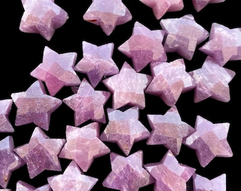 Naturliga rubinstjärnbrioletter: Handsnidade ädelstenspärlor (10 mm)