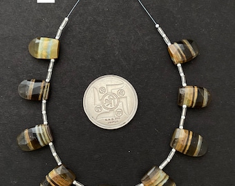Faceted Boulder Opal Briolette Beads: Gemstone Jewelry Supplies