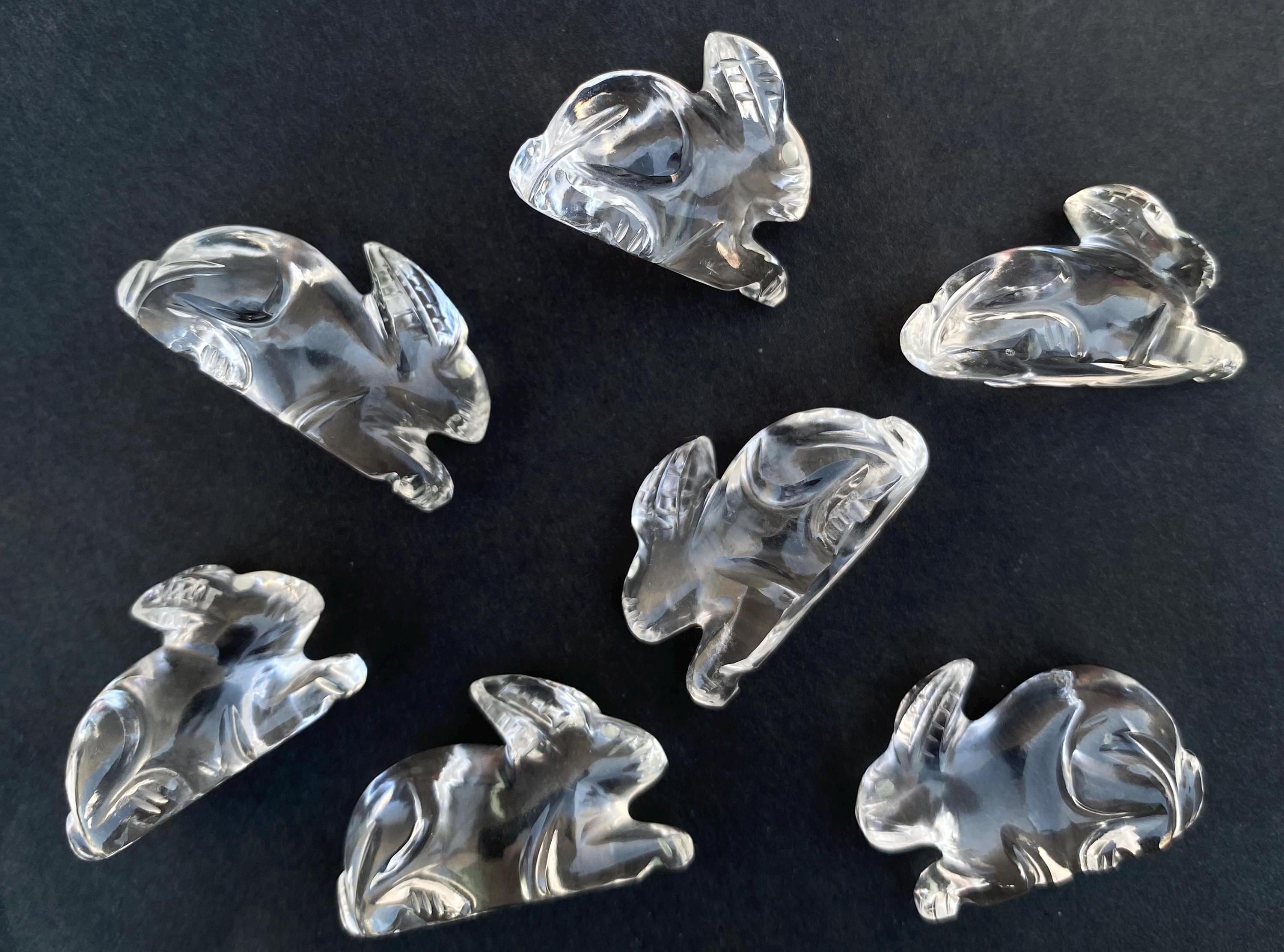 Clear Quartz Rabbit Figurine: Handcrafted Crystal Bunny for Healing - Etsy