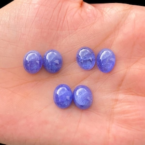 Oval Tanzanite Cabochon: Loose Gemstone, March Birthstone