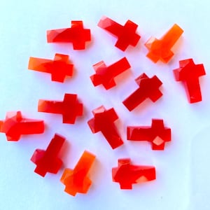 Carnelian Cross: Hand Carved Gemstone Jewelry Making (15x10 MM)