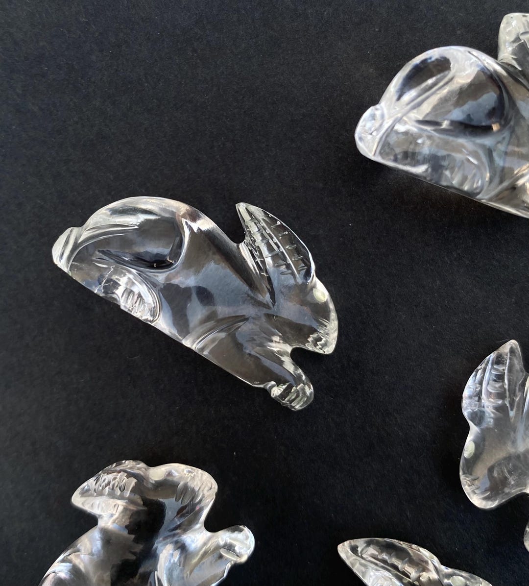 Clear Quartz Rabbit Figurine: Handcrafted Crystal Bunny for Healing - Etsy