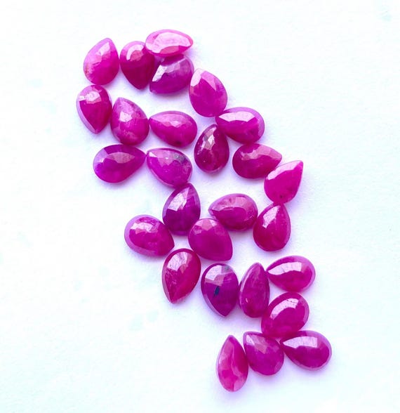 Natural Ruby Pear Cut Gemstone: July Birthstone, Jewelry Making
