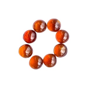Natural Orange Kyanite Gemstone Cabochon: 6mm Round Flatback