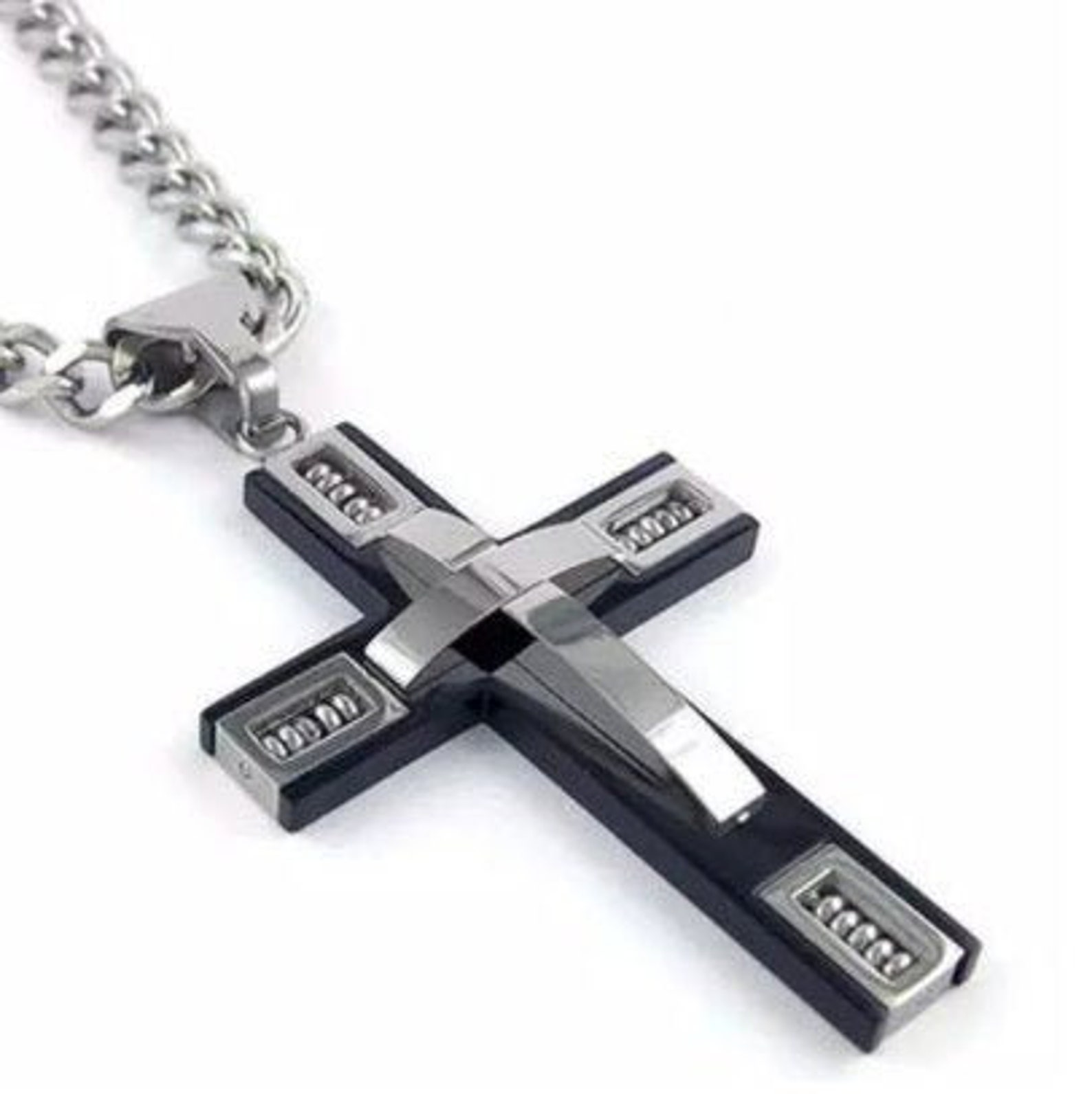 Men's Cross Necklaces in Stainless Steel Gifts for Men Gifts for Men