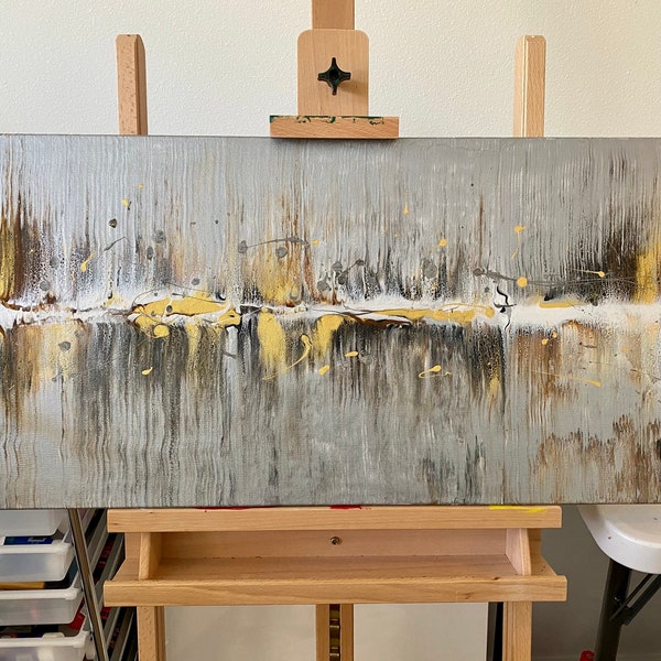 Woodland Swipe Splatter— Original Abstract Fluid Swipe