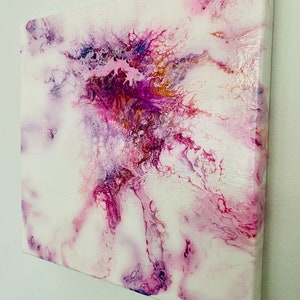 Purple and Pink Dutch Pour— original acrylic 12x12