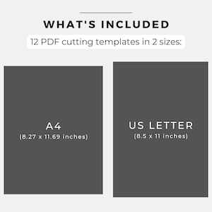 These cutting practice sheets come in two sizes: A4 and US letter size.