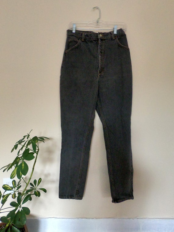 Vintage 80’s Bootcut High Waisted Black Jeans|Vin… - image 3