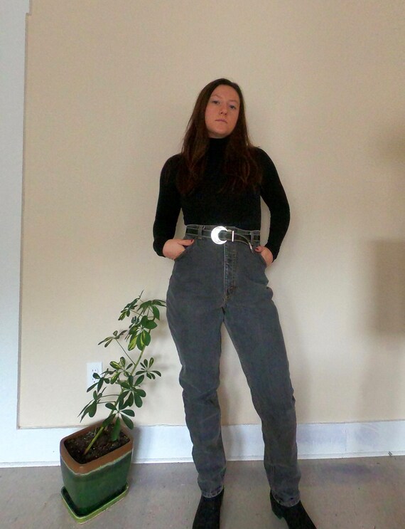 Vintage 80’s Bootcut High Waisted Black Jeans|Vint