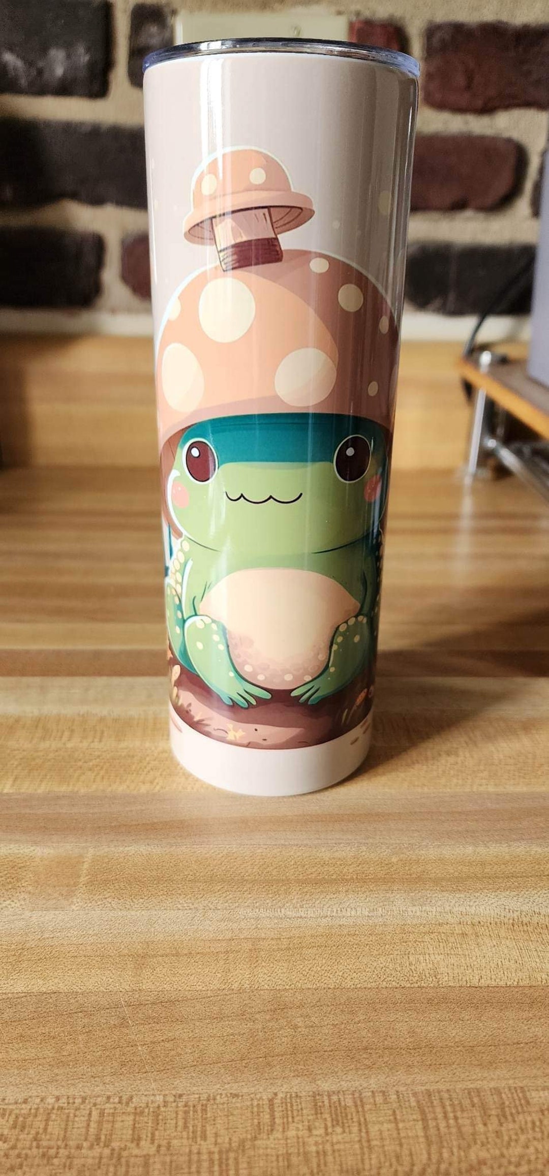 Cute Kawaii Mushroom Frog Tumbler | Travel Mug | Cottagecore - Etsy
