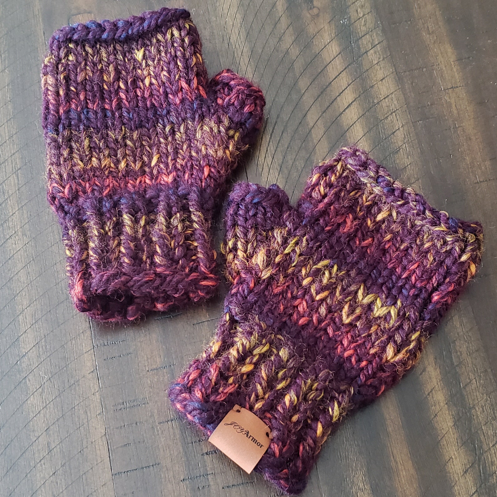 Mitaines sans doigts tricot à la main confortable mélange Etsy France