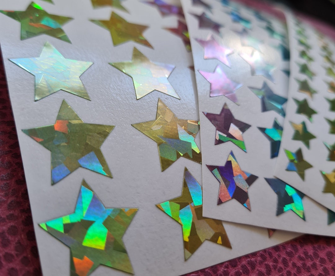 Star Planner Stickers/holographic Candy Vinyl Star Etsy