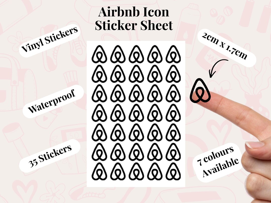 Airbnb Icon Sticker Sheet Planner Stickers Journal Decals 35 Stickers ...