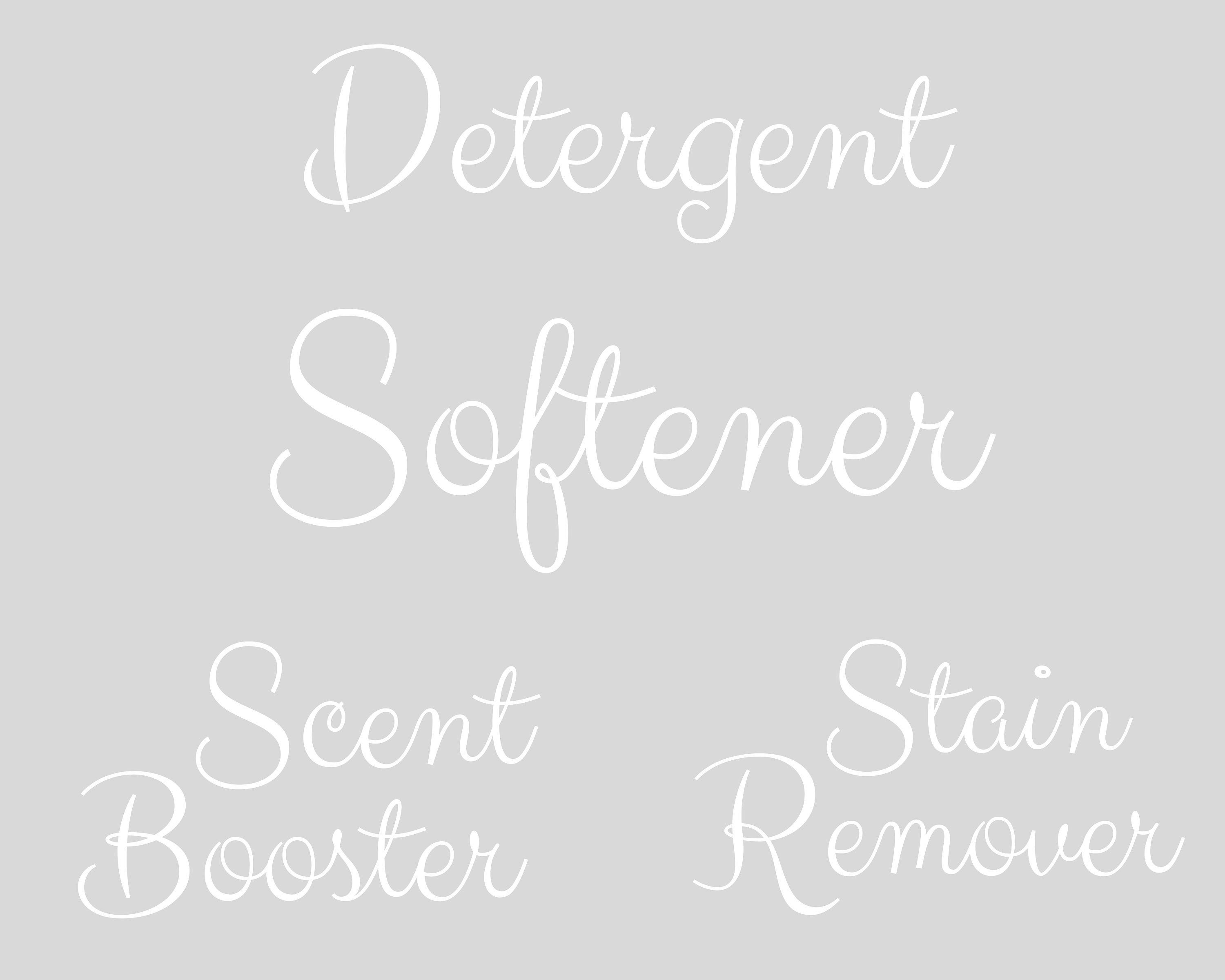 Laundry Bottle/jar/container Decals. Set of 4. High Quality Etsy UK