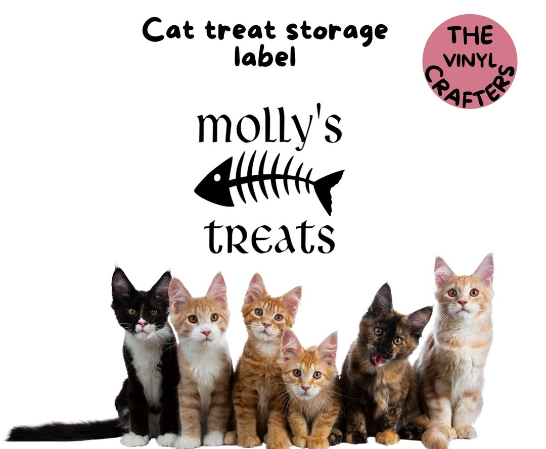 Personalised Cat Treat Vinyl Decal Sticker/personalised Decal