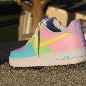 Air Force 1 Custom Pastel Rainbow Nike | Etsy