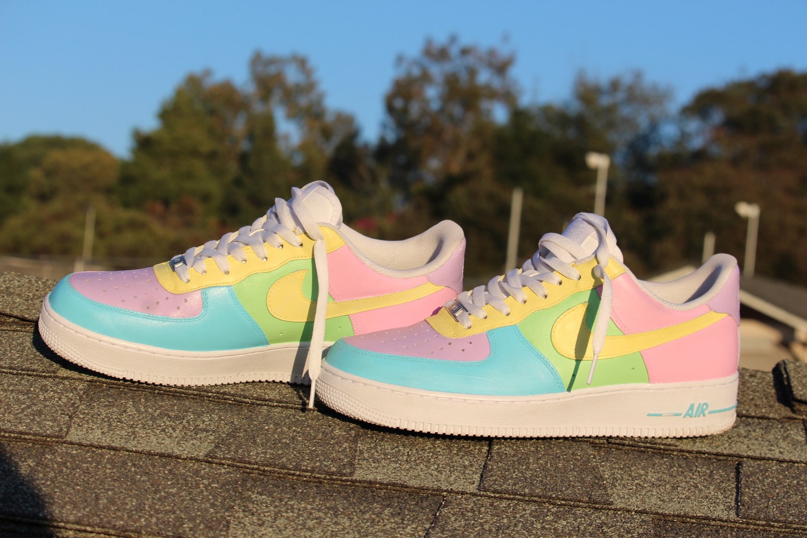 Air Force 1 Custom Pastel Rainbow Nike - Etsy