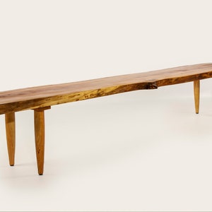 Live Edge Bench in Style of Nakashima Q Bench