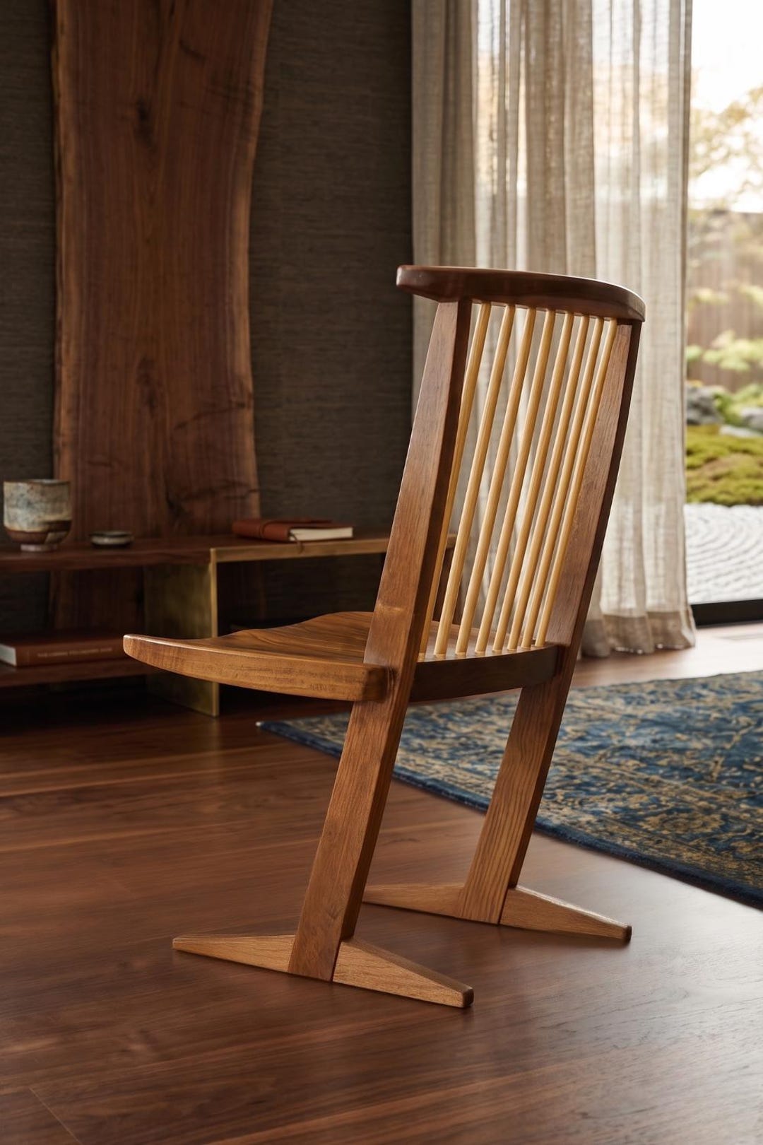Mid Century Modern Dining Chair – Nakashima Inspired Conoid Design
