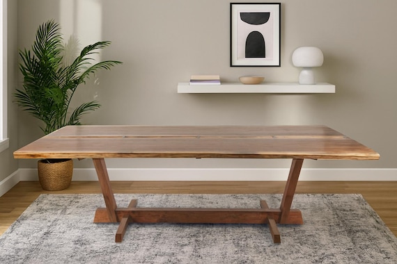 Live Edge Dining Table, Mid Century Modern, Nakashima Inspired