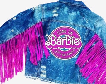 Custom barbi jean jacket