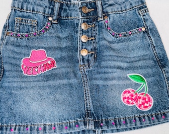 Preppy  Denim Skirt